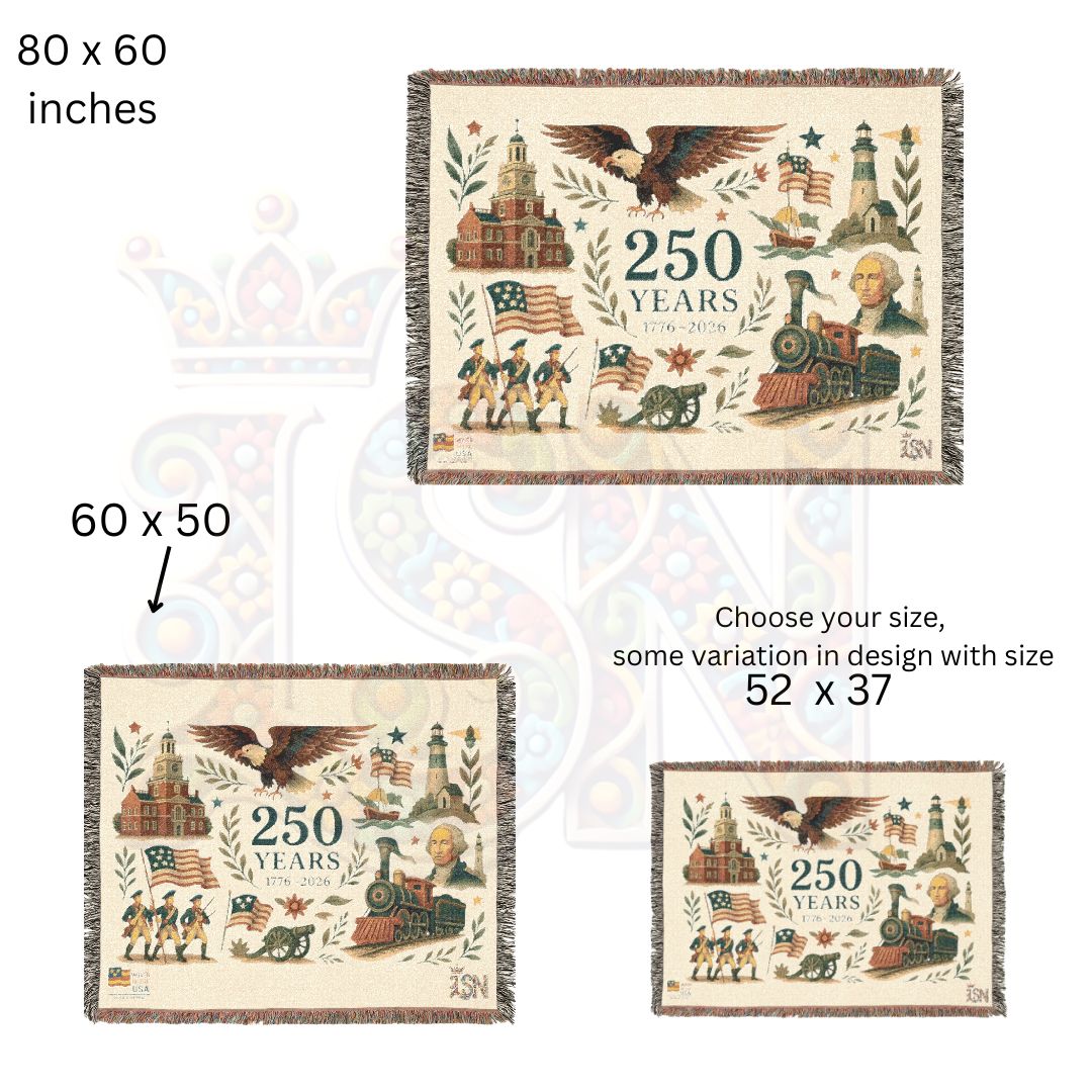 250 Years: The American Story – Commemorative Woven Tapestry Blanket
