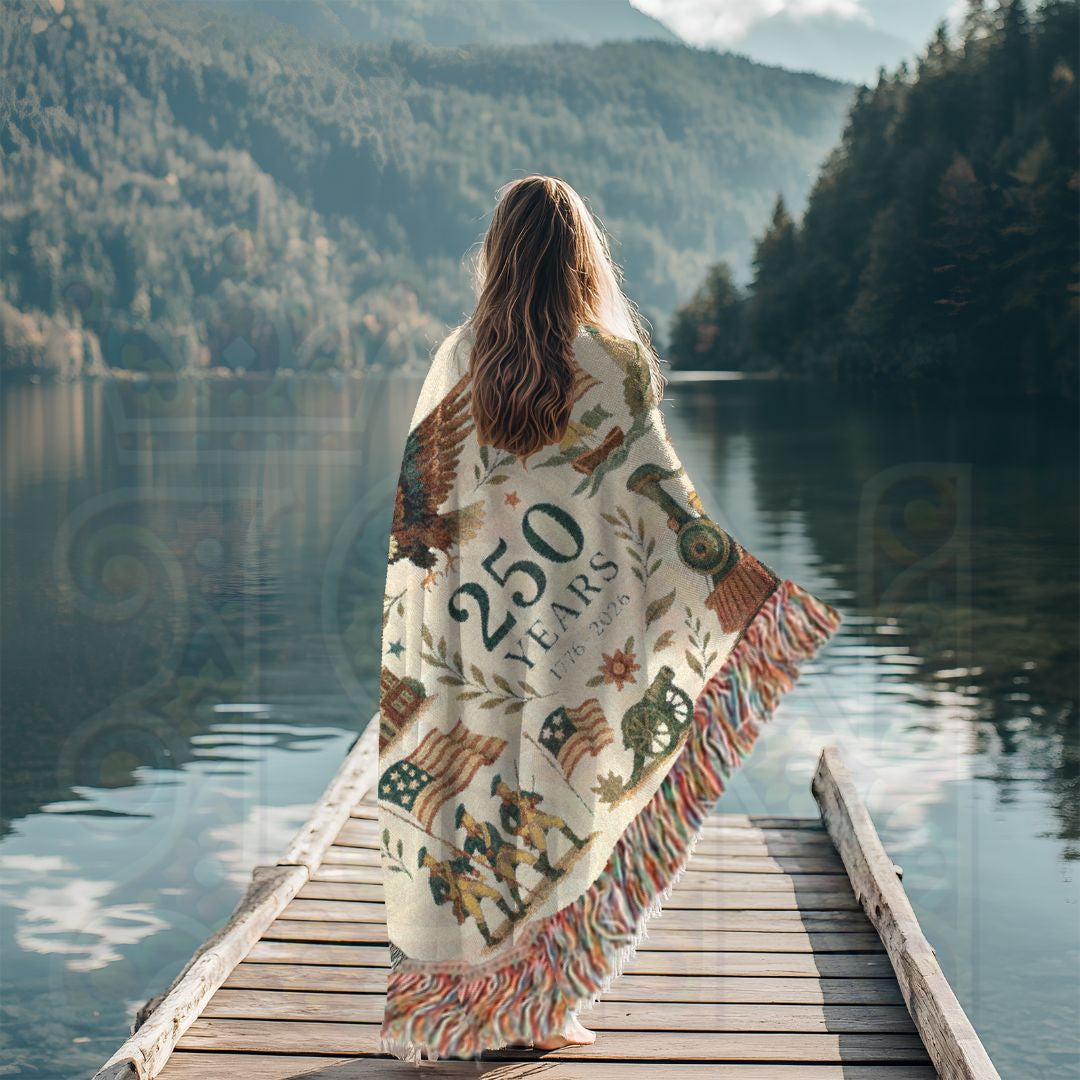 250 Years: The American Story – Commemorative Woven Tapestry Blanket