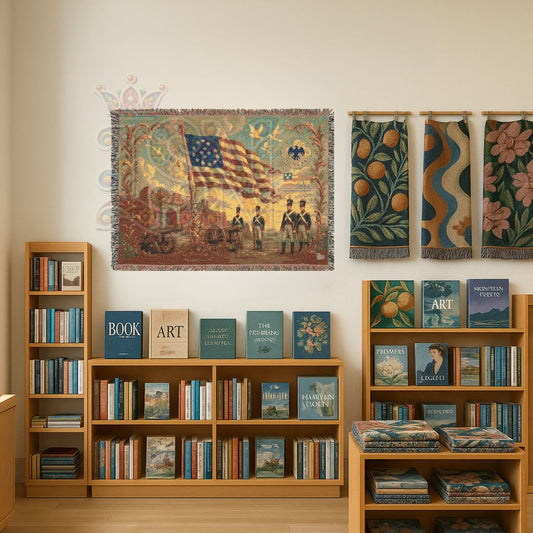 Fort McHenry & the Star-Spangled Banner – Woven Tapestry Throw, Patriotic Americana Blanket