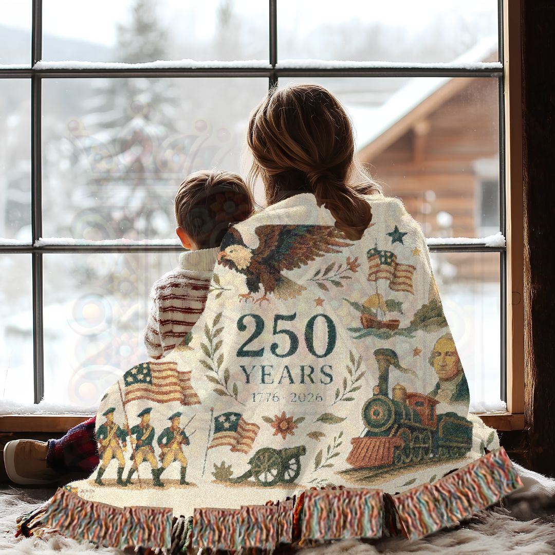 250 Years: The American Story – Commemorative Woven Tapestry Blanket