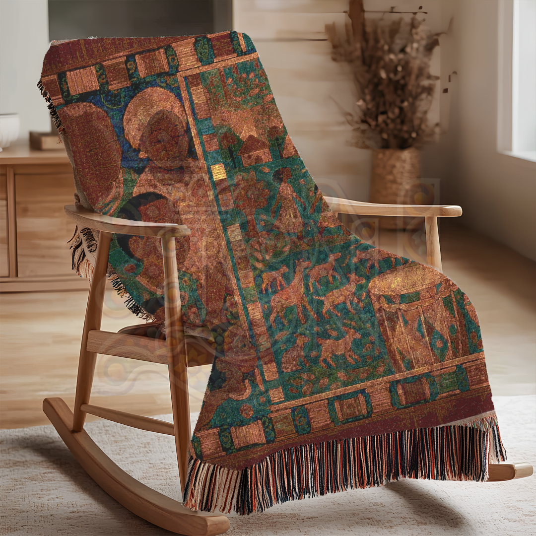 The Weaver’s Daughter African Folk Art Woven Blanket – Craft & Storytelling Heritage Throw, Meaningful Gift for Art Lovers