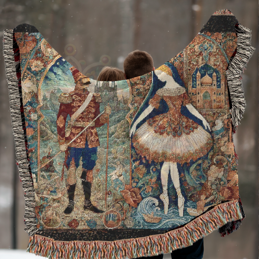 The Steadfast Tin Soldier Woven Blanket – Fairytale Tapestry Throw, 100% Cotton, Ballet & Storybook Decor, Vintage-Inspired Art