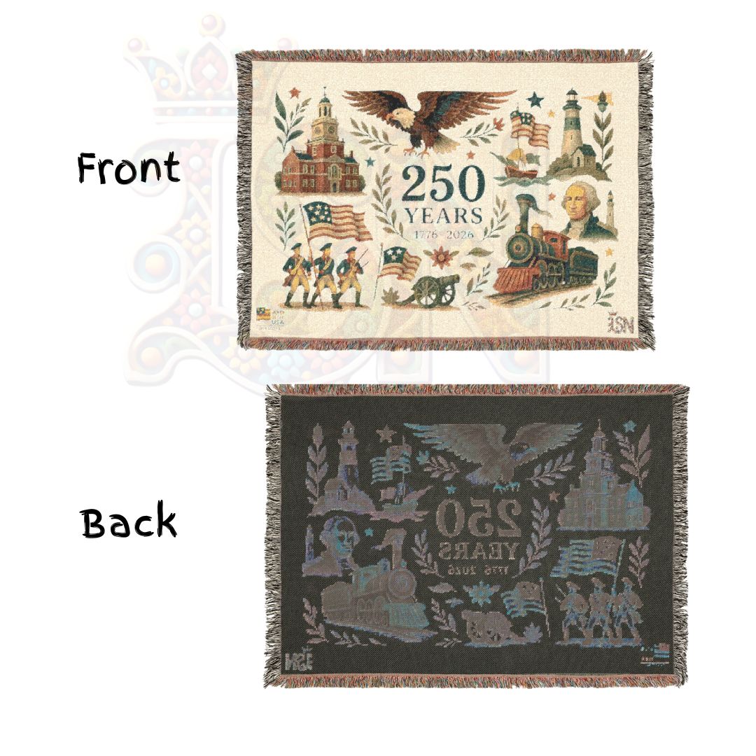 250 Years: The American Story – Commemorative Woven Tapestry Blanket