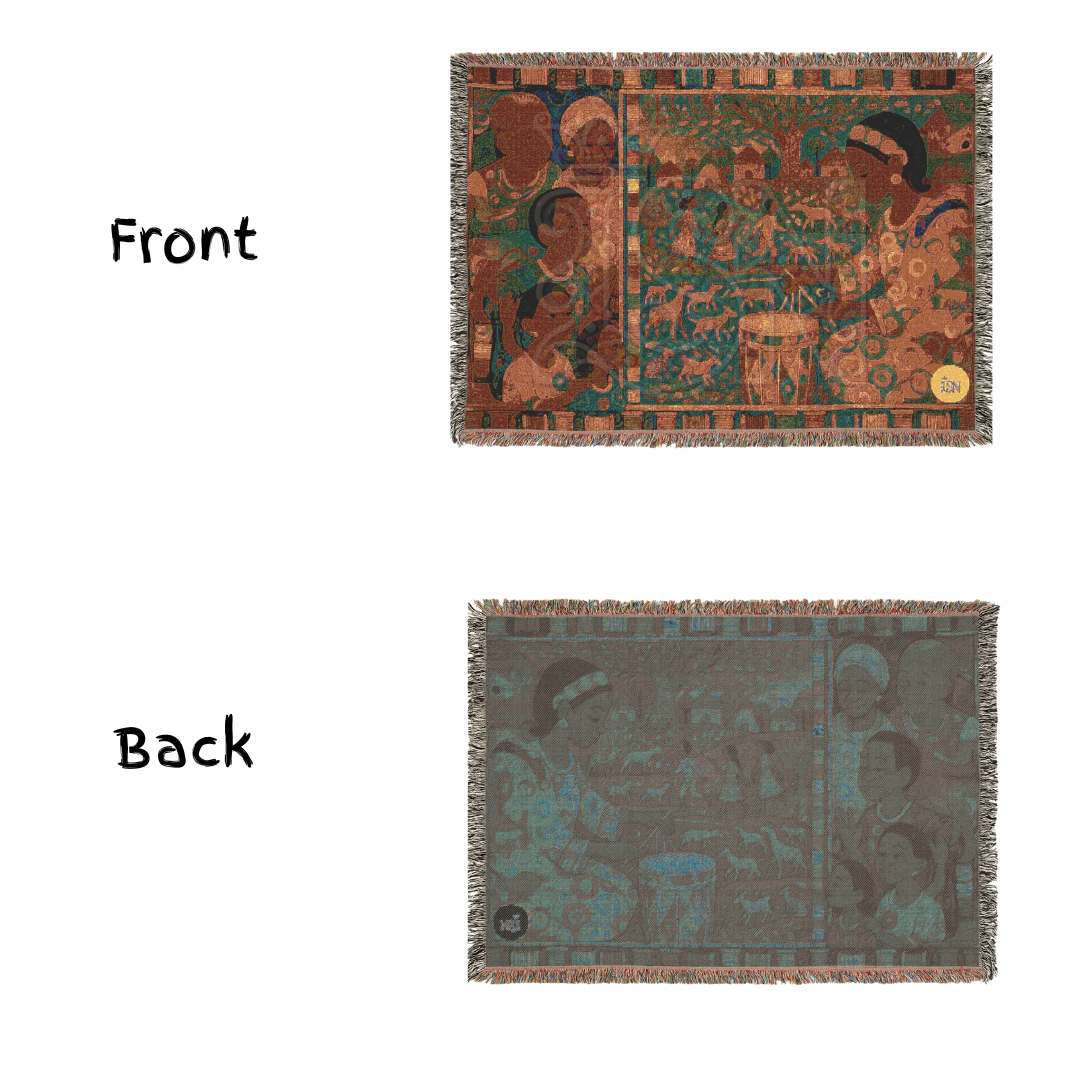 The Weaver’s Daughter African Folk Art Woven Blanket – Craft & Storytelling Heritage Throw, Meaningful Gift for Art Lovers